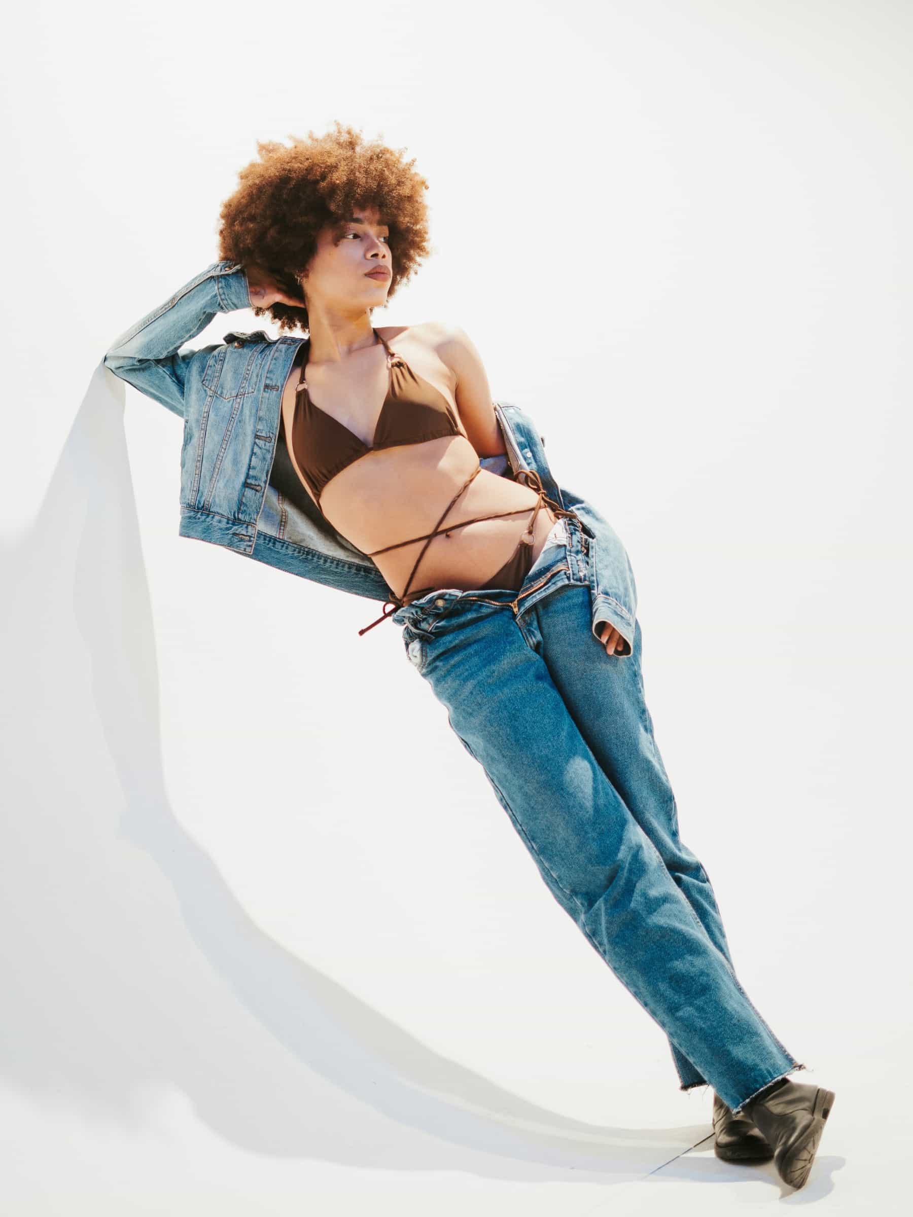 Straight  high-waist jeans